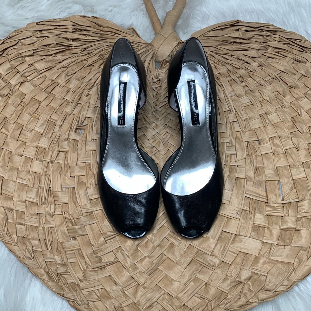 Bandolino Black Peep Toe Wedge